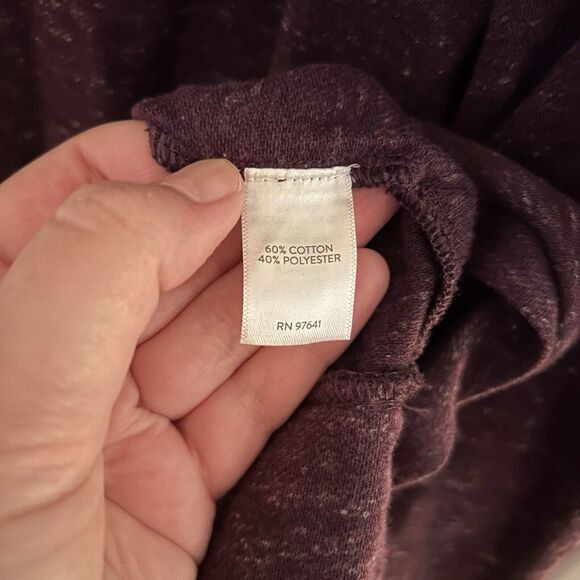 J Jill French Terry Purple Large Tall Cowl Neck Tunic - Picture 4 of 5